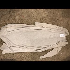 Long cardigan beige see thru-ish soft